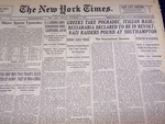 1940 December New York Times - Nazis Pound At South Hampton Nt 2740. Fixed Price $45.00.