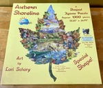 Sunsout Leaf Shaped Jigsaw Puzzle Autumn Shoreline By Lori Schory 1000 Pieces. Fixed Price $13.15.
