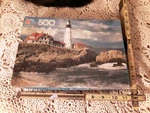 Vintage 1989 Milton Bradley Portland Lighthouse Maine 500 Pcs Jigsaw Puzzle. Fixed Price $8.00.