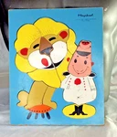 Vintage Playskool Puzzle Lion Tamer 330-26 Wood 18 Pieces. Fixed Price $22.59.