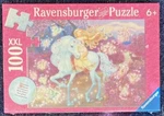 Ravensburger 138333 Riding The Woods 100-PIECE Puzzle W/ Glitter Castle Horse. Fixed Price $24.99.