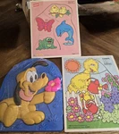 Playskool Sesame Street Big Bird Nature Pals Tray Puzzles 9+4PC Vintage. Fixed Price $25.00.