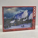 Eurographics 1000 Pc Jigsaw Puzzle Snow Rocky Mountains Christmas Village Town. Fixed Price $28.39.