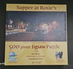 Sunsout - 500 Piece Puzzle Supper At Rosie's By Ray. Fixed Price $14.94.