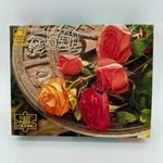 Vtg Golden Puzzle 550 Piece Jigsaw Roses On Sundial Floral Garden 0-307-04729-6. Fixed Price $10.00.