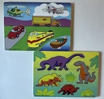 Melissa & Doug Vintage Wood First Puzzles, Transportation Dinosaur. Fixed Price $15.00.