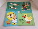 Lot Of 4 Vtg Tray Wood Playskool Puzzles Planes 360-3 185-9 330-26 275-1. Fixed Price $25.00.