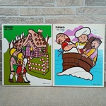 Vintage Playskool Wooden Inlay Puzzles Lot Of 2 Hansel And Gretel Rub-a-dub-dub. Fixed Price $14.49.