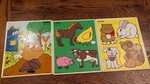 (3) 1985 Playskool Wood Frame Tray Puzzles Farm Animals My Pet Spike Potato Head. Fixed Price $14.80.