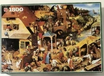 Vintage Jumbo Puzzle 1500 Piece Pieter Bruegel Religious Scene. Fixed Price $29.99.