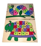 Vintage Chadwick Miller Wooden Puzzles Counting And Alphabet Lot Of 2 Learning. Fixed Price $13.00.