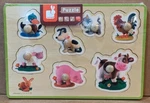 J07049 Farm Sounds Fleurus Puzzle, Wooden & Musical, By Janod From Juratoys. Fixed Price $20.00.