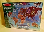 Map Puzzle New Melissa & Doug 500 Pc 3171 Sealed 19 X 27 Of The World.. Fixed Price $19.99.