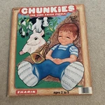 Vintage 1984 Sharin Chunkies Puzzle Little Boy Blue Piece 13.5X11.5. Fixed Price $15.00.