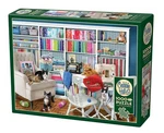 Cobble Hill Jigsaw Puzzle; Sewing Room; Art By Greg Giordano; 1000 Pcs. Fixed Price $19.95.