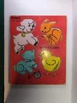 Vintage Playskool Wooden Puzzle "my Baby Pets" 155-14. Fixed Price $8.00.