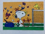 Vintage Peanuts Snoopy & Woodstock Tennis Puzzle 1982, 100 Pieces Milton Bradley. Fixed Price $17.99.