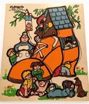 Vtg 1970S Playskool Old Woman In The Shoe Wood Puzzle 290-09 15 Pieces Tray Usa. Fixed Price $14.50.