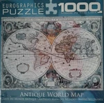 Jigsaw Puzzle World Map Antique-style Eurographics 1000 Pieces New Box Cut. Fixed Price $14.47.