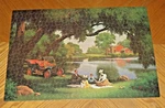 Paul Detlefsen Art - Sunday Picnic Vintage 1975 Milton Bradley Puzzle. Fixed Price $59.00.