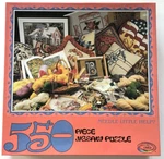 Vintage 1995 Ceaco 550PC Jigsaw Puzzle Little Help Needlepoint Theme Nos. Fixed Price $24.98.