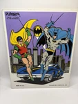 Vintage Playskool To The Batmobile Wooden Tray Puzzle Batman 380-08 1976 Dc. Fixed Price $19.99.