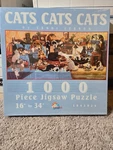 Cats 1000 Piece Jigsaw Puzzle Sunsout Sandi Lebron 16" X 34" New 1999. Fixed Price $15.00.