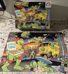Vintage 1989 Tmnt Pizza Time 100PC Jigsaw Puzzle Random House - 99% Cmplt. Fixed Price $8.25.