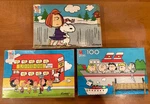 Vintage Mb Peanuts 100 Piece Jigsaw Puzzles Lot Of 3 Usa. Fixed Price $12.32.