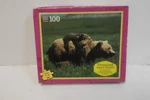 Milton Bradley Junior Puzzle 100PC Brand New 1998 Bear & Cub Nib. Fixed Price $7.79.