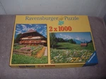 Rare Ravensburger 2 X 1000 House The Alps Spring Piece Jigsaw Puzzle. Fixed Price $22.99.