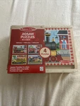 Melissa & Doug Wooden Jigsaw Puzzles Vehicles 4-IN-1 W/ Storage Box (48 Pcs). Fixed Price $8.99.
