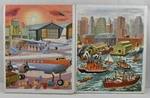 Playskool Puzzles Lot Of 80-2C & 80-2D Airplane Ship Travel Golden Press. Fixed Price $15.16.