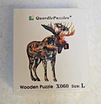 Quordle Puzzles Wooden Moose X060 Size Multicolor Animal Design. Fixed Price $10.99.