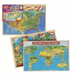 T.s Shure United States & World Map Set Of 48 Piece Puzzles In Wooden Box 2018. Fixed Price $26.39.