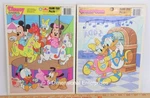 Vtg Golden Frame Tray Puzzles - Disney Babies Carousel & Donald Daisy Dancing. Fixed Price $9.99.