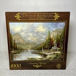 Thomas Kinkade 1000 Piece Jigsaw Puzzle "mountain Majesty", Made Usa. Fixed Price $15.99.