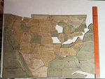 1872 Dissected Outline Map The United States Puzzle Milton Bradley Wood Vintage. Fixed Price $74.99.