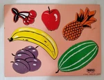 Sifo Vintage Wooden Puzzle 16H6 Fruit Pcs 8.75" X 11.75 Collectible Toys Games. Fixed Price $12.99.