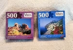 2004 & 2005 Leap Year Vista Catheral Rock Positano Italy 500 Pieces Puzzles. Fixed Price $7.80.