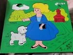 Vintage Playskool Wooden Puzzle Mary Had Little Lamb 185-24 Replacement Parts. Fixed Price $7.99.