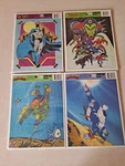Four Golden Frame Tray Puzzles Vintage 1986 & 1989 Batman, Centurions, Defenders. Fixed Price $15.96.