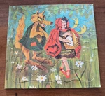 Vintage 1964 Little Red Riding Hood Puzzle Jigsaw Lakeside Toys Scary Wolf Mcm. Fixed Price $8.99.