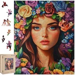 Wooden Jigsaw Puzzles For Adults 300 Pieces Flower Beauty Game. Fixed Price $15.95.
