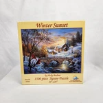 Sunsout "winter Sunset" By Nicky Boehme 1500 Pc Puzzle #19248 33" X 24". Fixed Price $19.99.