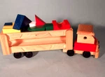 Vintage Handcrafted Solid Wood Toy Tractor & Hauler 12 Block Set 1990 Unused. Fixed Price $15.19.