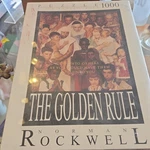 Vintage Norman Rockwell The Golden Rule 1000 Piece Fink Puzzle W/fix Glue Stand. Fixed Price $15.00.