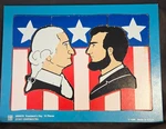 Vintage 1988 Judy Instructo Presidents Day Wooden Puzzle Washington Lincoln. Fixed Price $19.99.