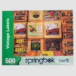 Springbok Vintage Labels 500 Piece Jigsaw Puzzle Fruit Crate Art 33-01512 Usa. Fixed Price $10.99.