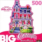 Big Cottage Shaped 500 Piece Puzzle. Fixed Price $28.99.